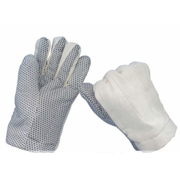 Хорошие качественные хлопчатобумажные ПВХ Пунктирные промышленные рабочие перчатки безопасности